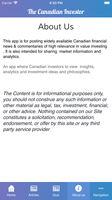 The Canadian Investor Screenshot