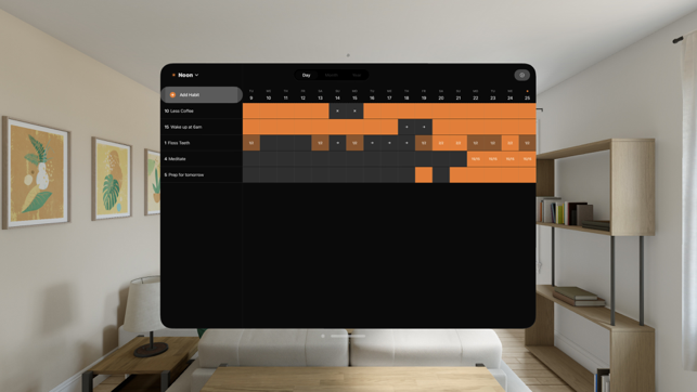 Streakly — zrzut ekranu z narzędzia Habit Builder
