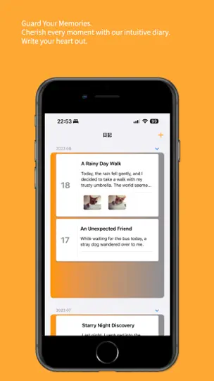 Скриншот Orange Diary - Write Anytime на iPhone 2