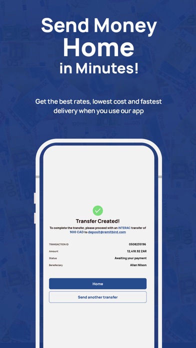RemitBird: Money Transfer Screenshot
