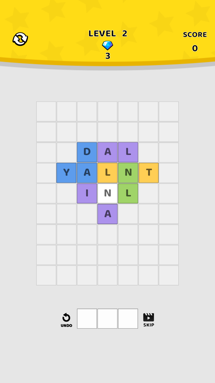 3 Letter 1 Word Match 3 Tiles