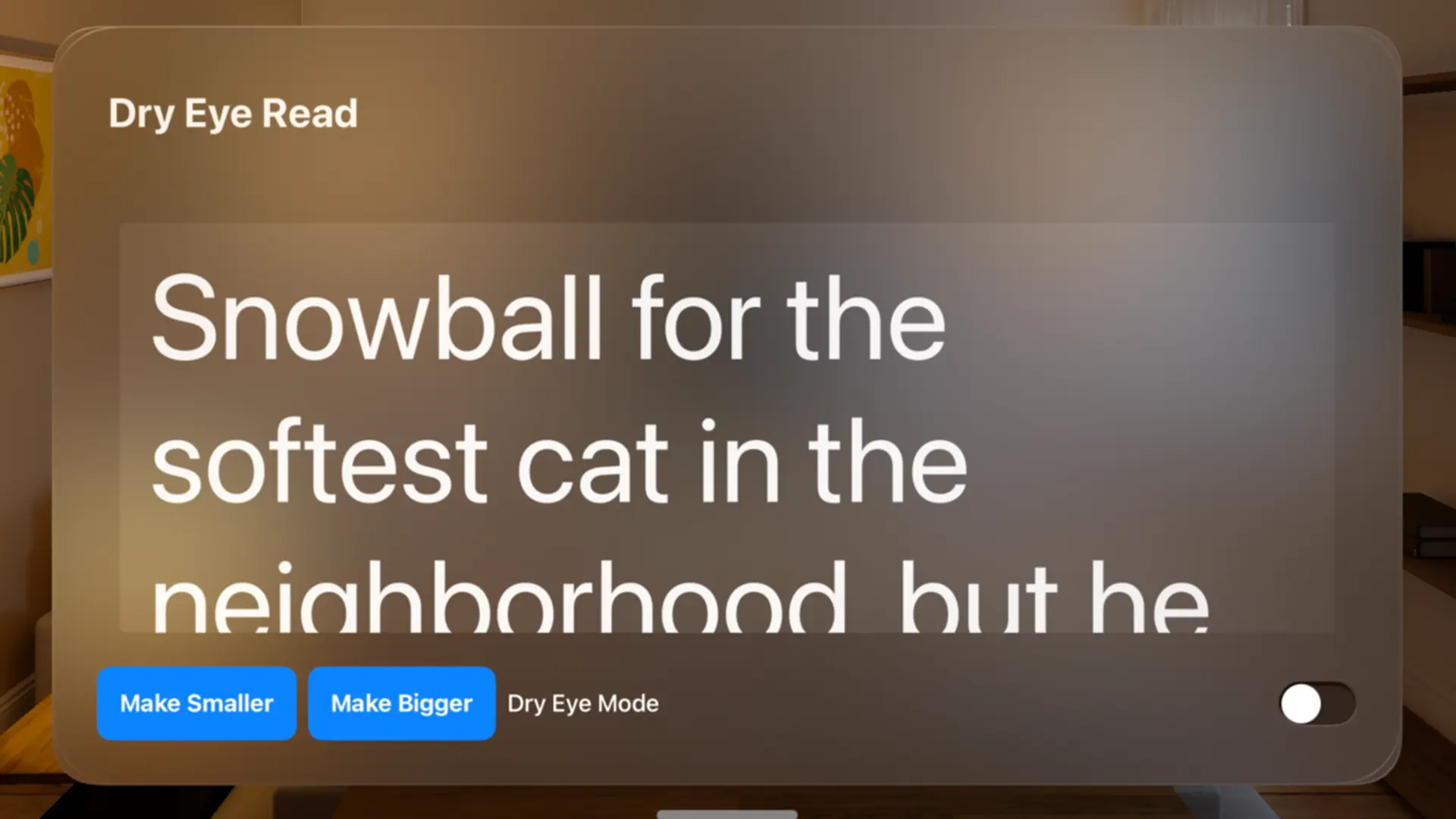 Dry Eye Reader screenshot 2