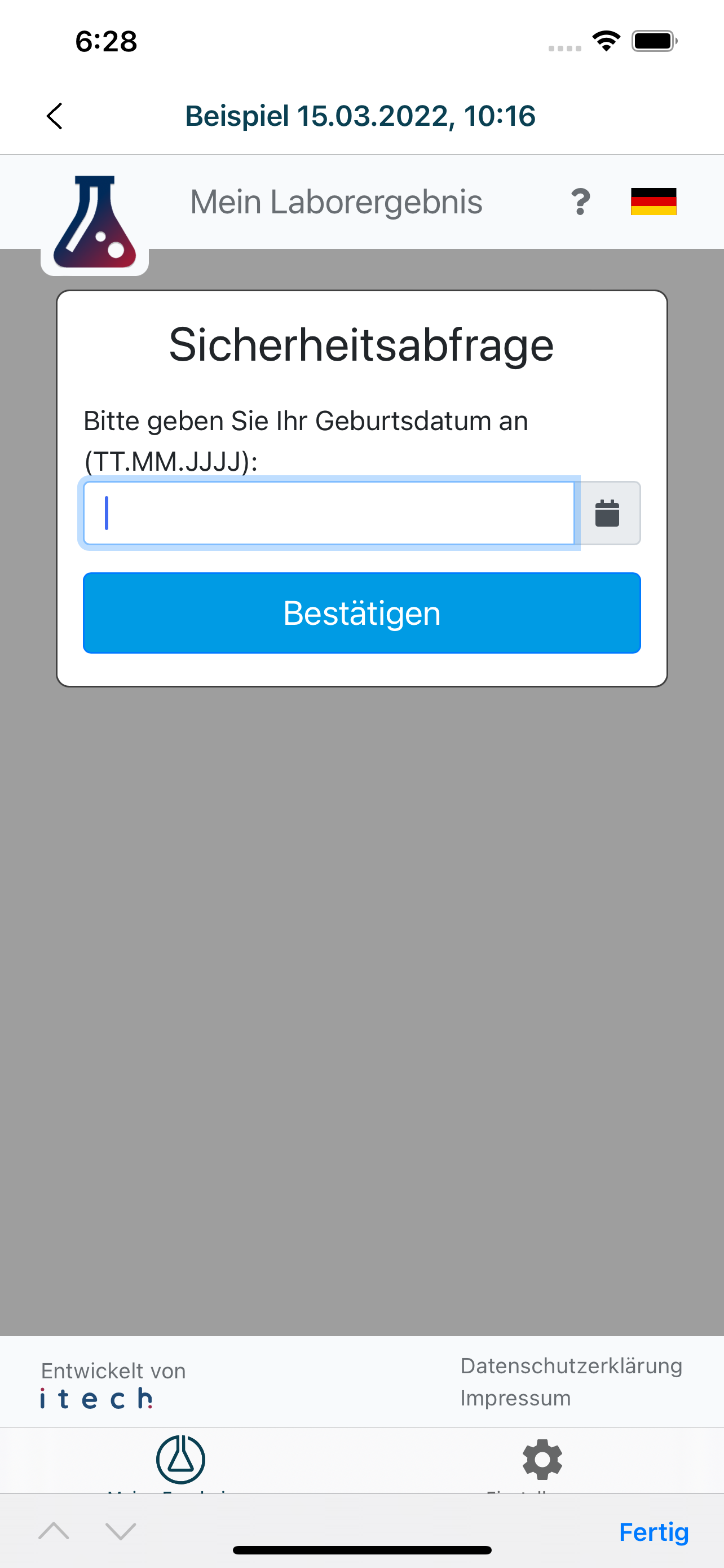 Mein Laborergebnis