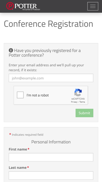 Potter Conference Screenshot