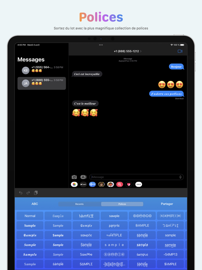 Polices du clavier - Nouveaux