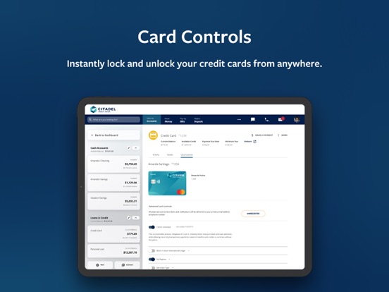 Citadel Mobile Banking iPad screenshot 4 - Finance app