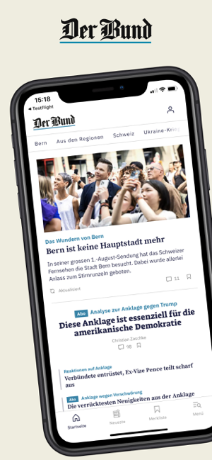 ‎Der Bund Nachrichten Screenshot