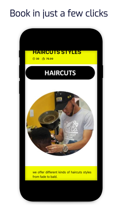 MI Barber App Screenshot