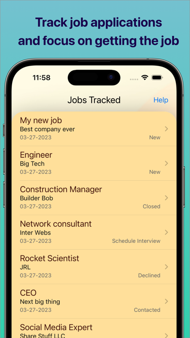 Job Finder Tracker Screenshot