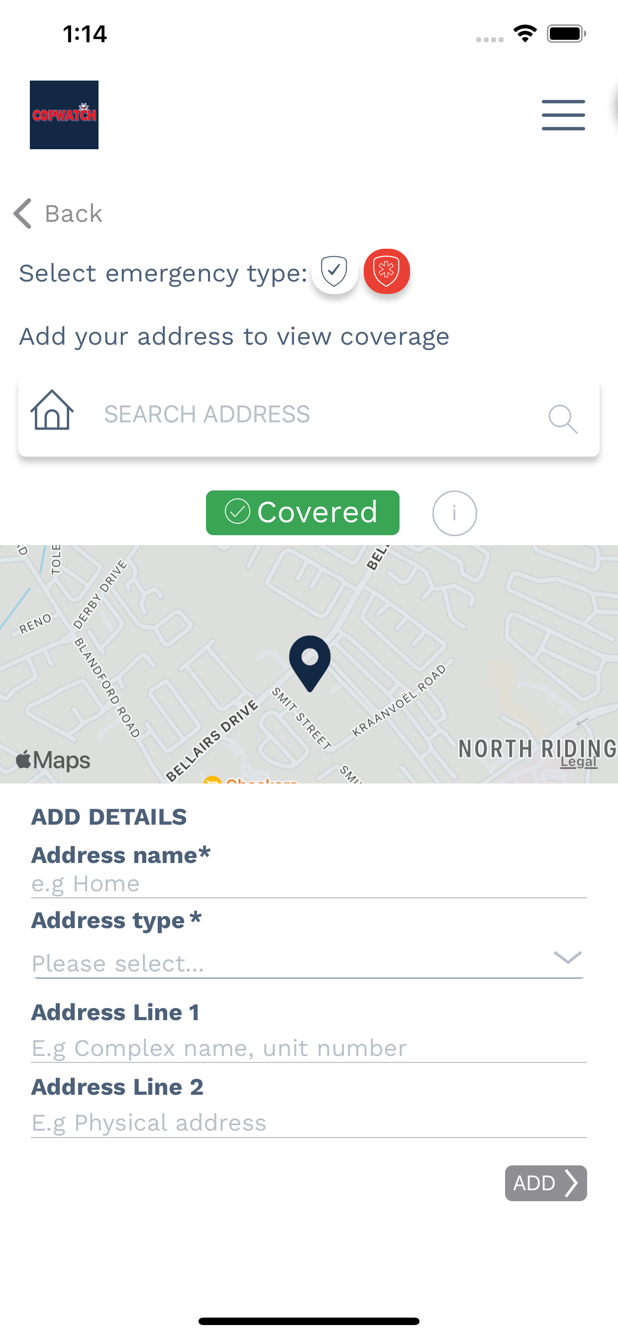 Copwatch Panic App