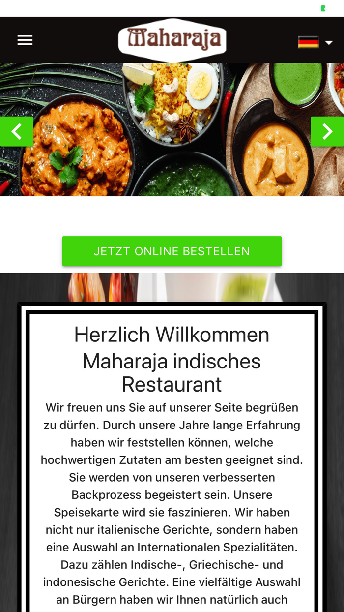 Maharaja Restaurant Indisches