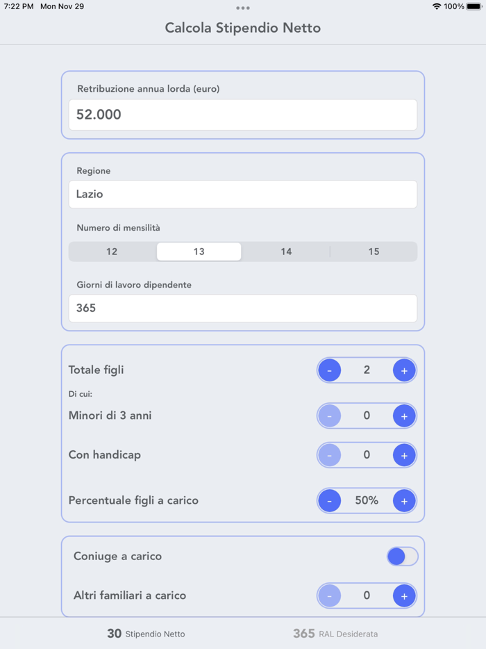 Calcolo Stipendio Netto