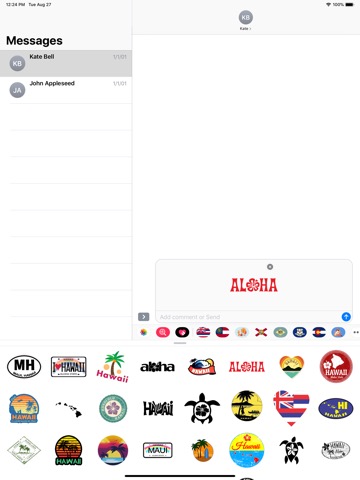 Hawaii emoji - USA stickersのおすすめ画像2