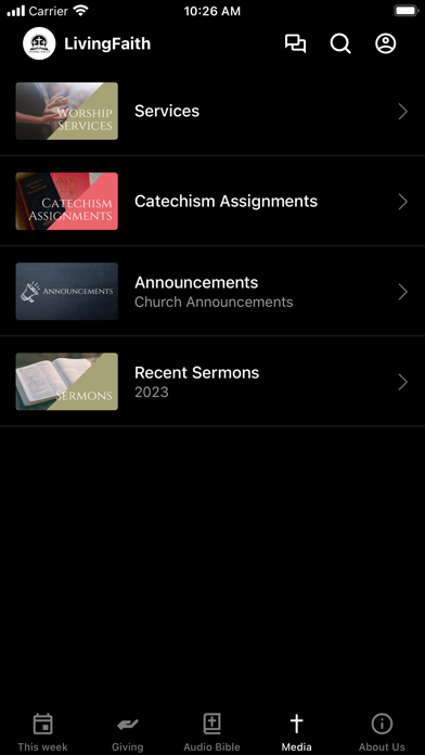 Living Faith LB Church Screenshot