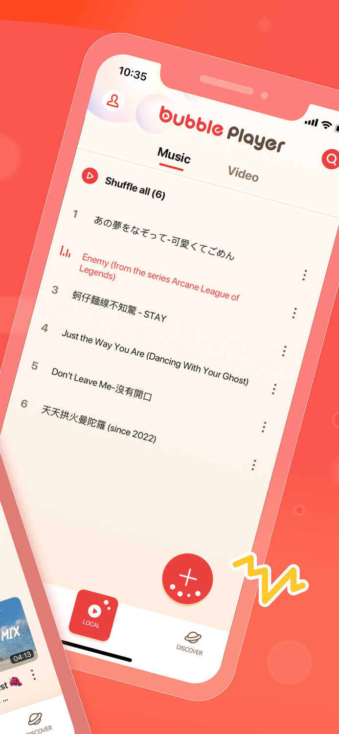 Bubble Player - Videos and Music