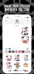 Moody Cow Stickers screenshot #3 for iPhone