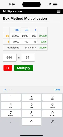 Game screenshot Box Method Multiplication apk