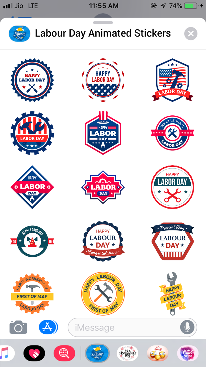 Labor Day Animated Wishes