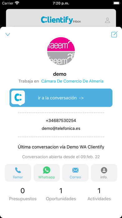 Clientify Inbox Screenshot