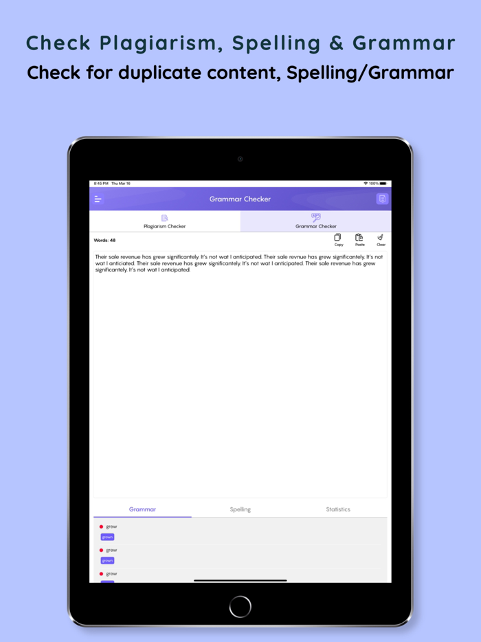 Anti-Plagiarism Grammar Check
