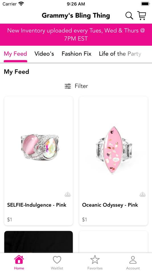 #2. Grammy's Bling Thing (iOS) Podle: CommentSold Apps SII