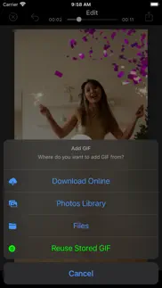 add gif to video and photo iphone screenshot 4