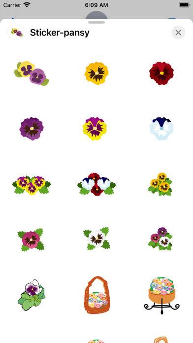 Screenshot #1 pour Autocollant Pansy