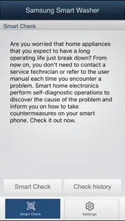 samsung smart washer iphone screenshot 1