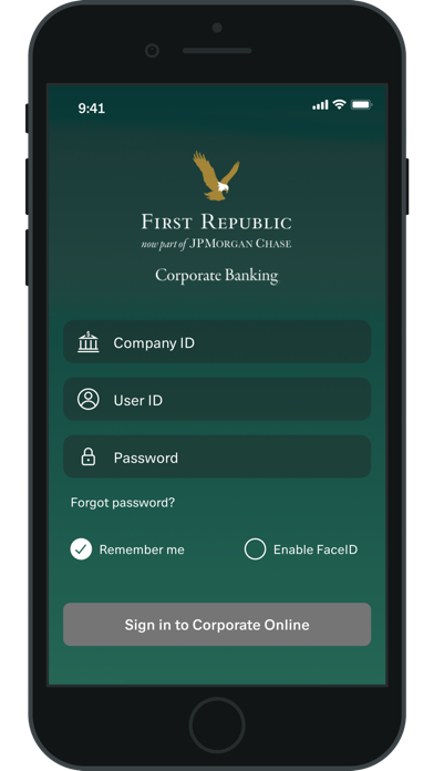 First Republic Corporate Screenshot