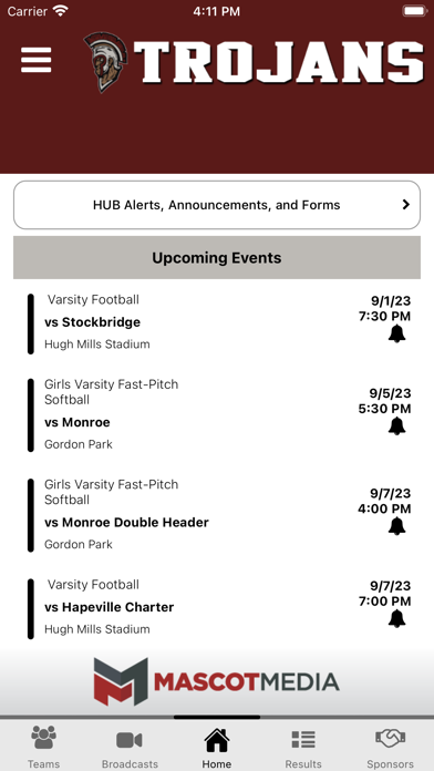 Trojans Athletics Screenshot