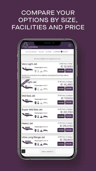 FLY AIRINESS Jet Charter Screenshot