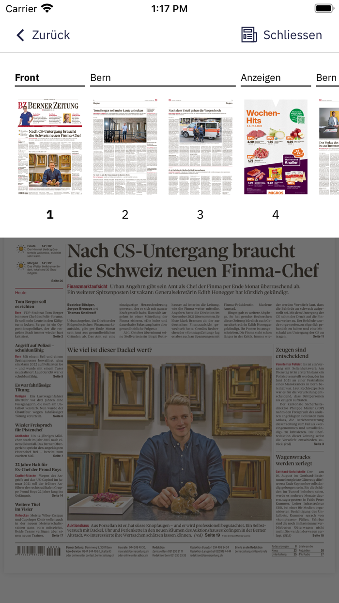 BZ Berner Zeitung E-Paper