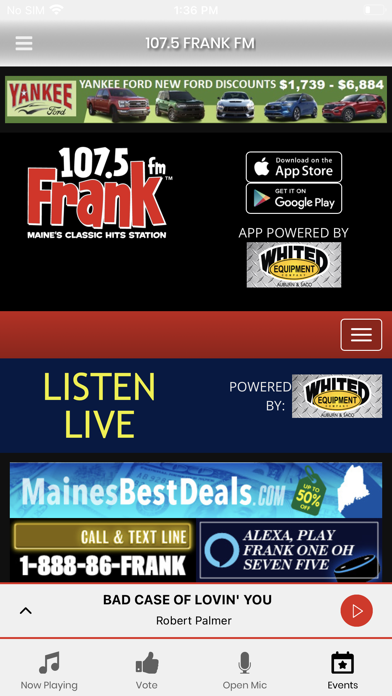 107.5 FRANK FM Screenshot