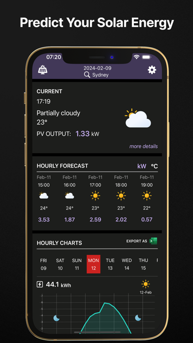 Screenshot #1 pour PV Solar Forecast