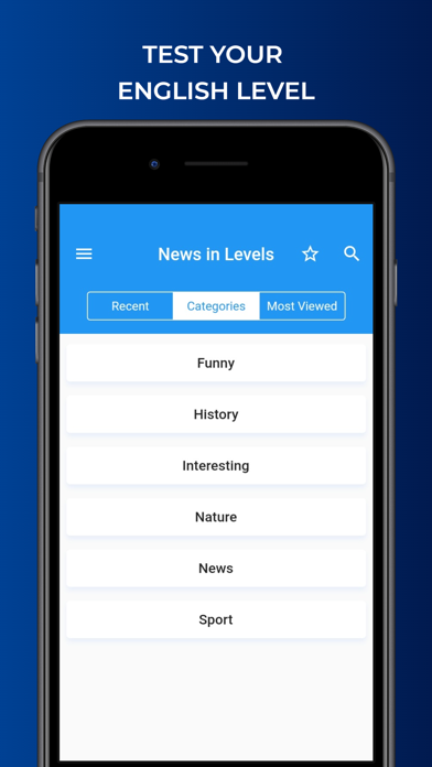 English News in Levels Screenshot