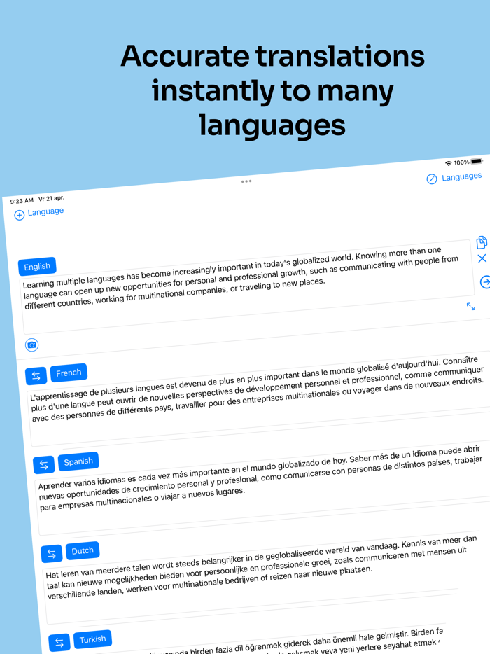 Deep Translate Multi Language
