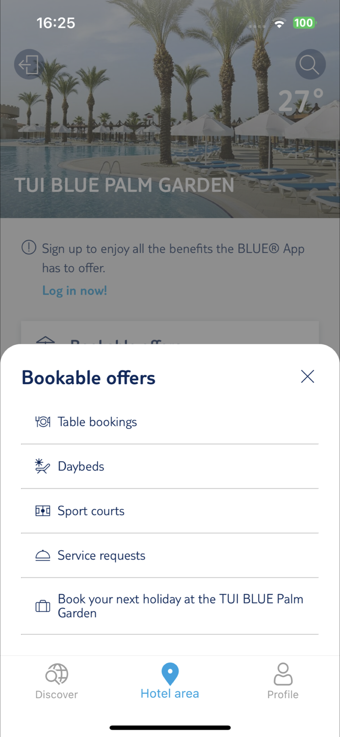 BLUE App - holiday planner