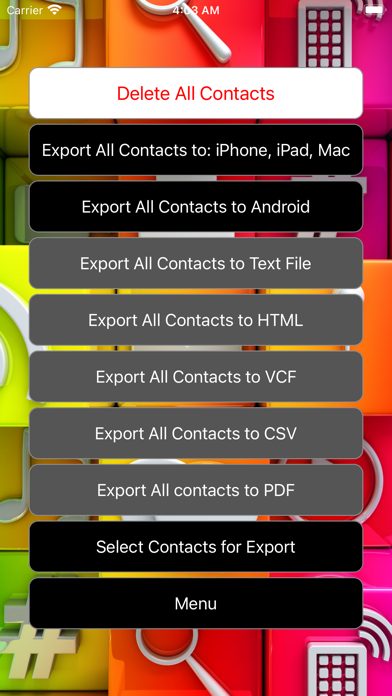 ExpAppPro - Export Contacts Screenshot