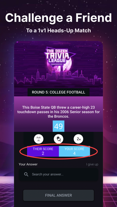 The Dozen Trivia App Screenshot