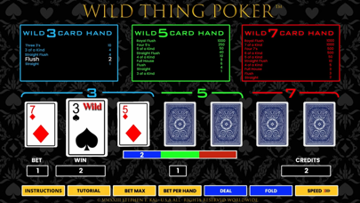 Wild Thing Poker Screenshot