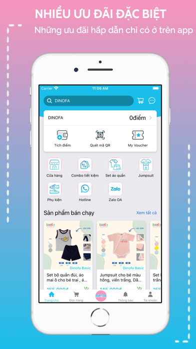Screenshot #1 pour Dinofa - Đồ sơ sinh cao cấp