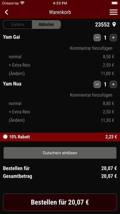 Sakura Sushi und Thailändische Screenshot