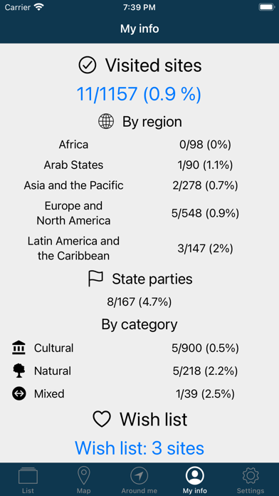 World Heritage - UNESCO List Screenshot