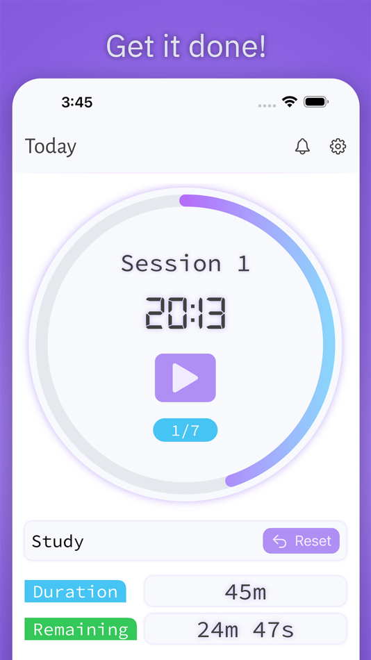 #1. Timed - sessions with breaks (iOS) 由: GoldenWill Labs