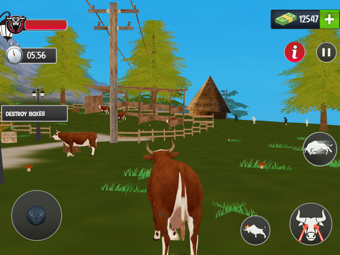 Scary Cow wild Animal Game