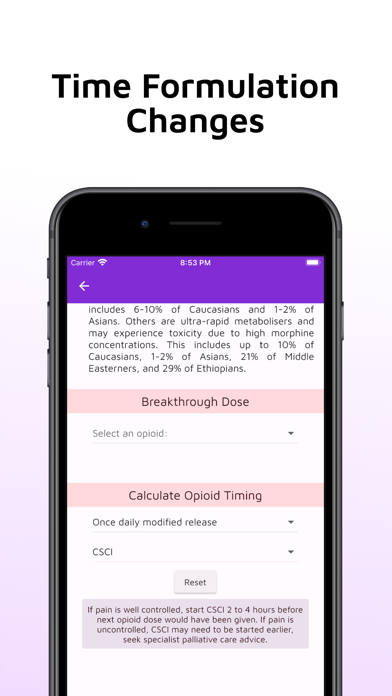 Opioid Conversion Calculator Screenshot