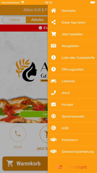 Athen Grill & Pizzeria Screenshot