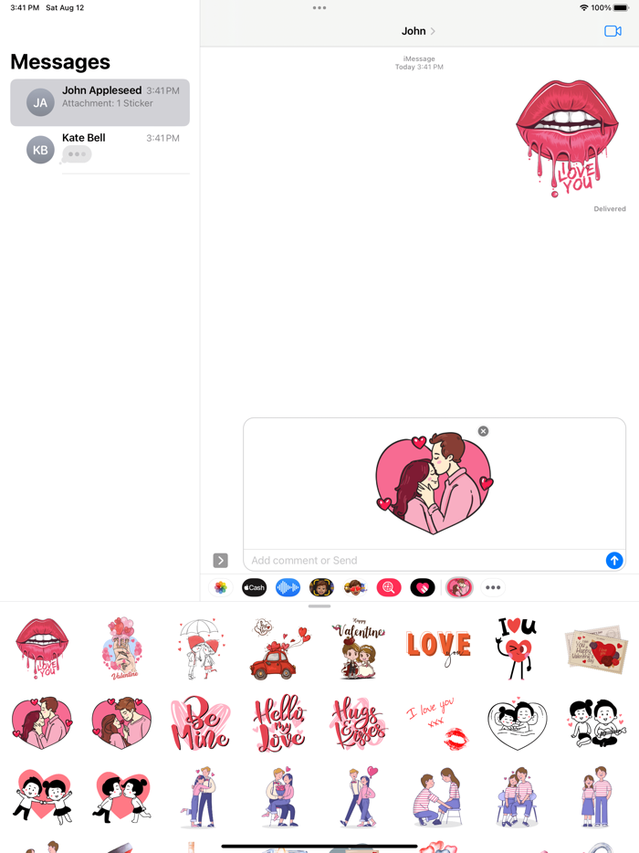 Love Love Love Stickers