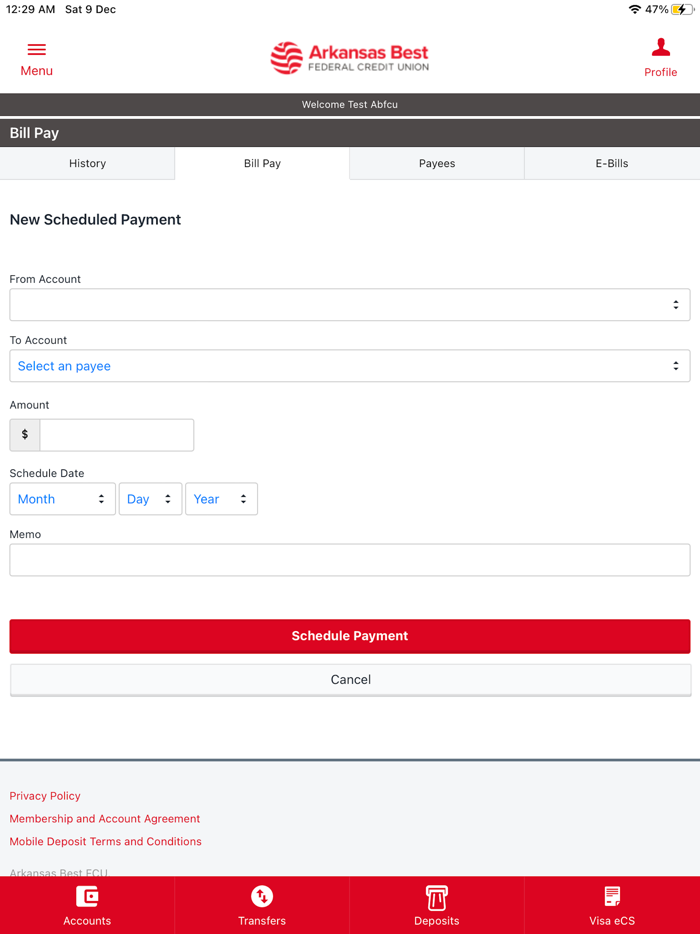 Arkansas Best FCU Mobile App