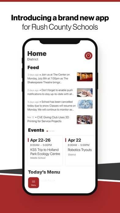Screenshot 1 of Rush County Schools App